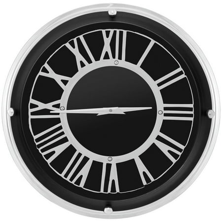 Barara King Decorative Accessories,13.5/17.5 Inch Silent Wall Clock with Silver Frame-S