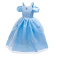 thumbnail image 4 of HAWEE Girls Princess Dress Halloween Fairy Dress Up Costume for Toddler Little Girls - Blue Birthday Party Dress, 4 of 9