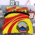 thumbnail image 2 of Macedonia del Norte Escudo de Armas Juego de cama Cricket RLT7, 2 of 5