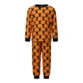 thumbnail image 3 of RUINIXCW Family Halloween Pajamas Matching Set Outfit Holiday Jammies Pumpkin Long Sleeve Tops Pants Sleepwear Loungewear for Adult Kids Toddler Baby, 3 of 10