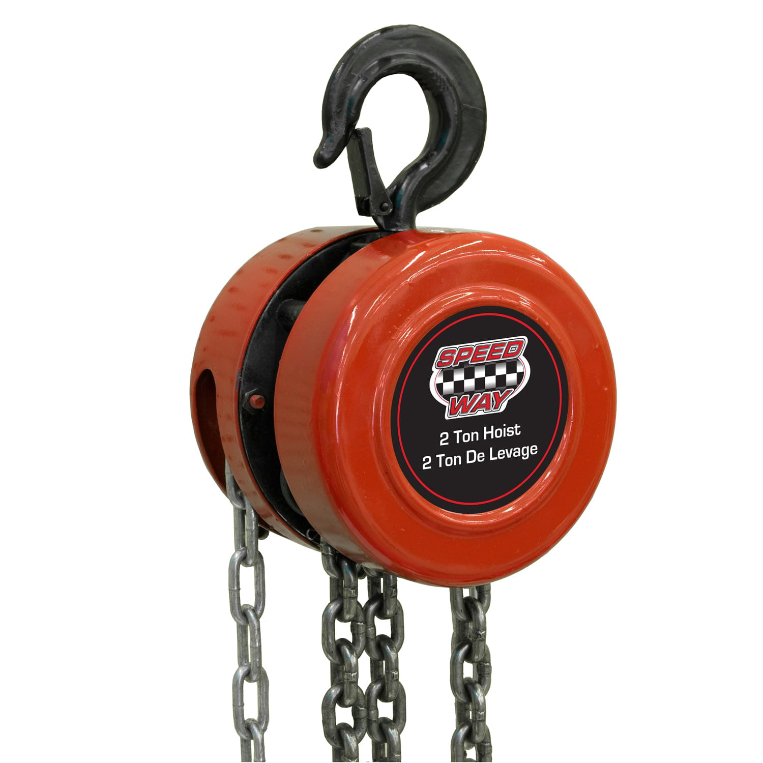 2Ton MANUAL OPERATED CHAIN FALL ENGINE HOIST BLOCK TACKLE LIFT GARAGE WITH HOOK 