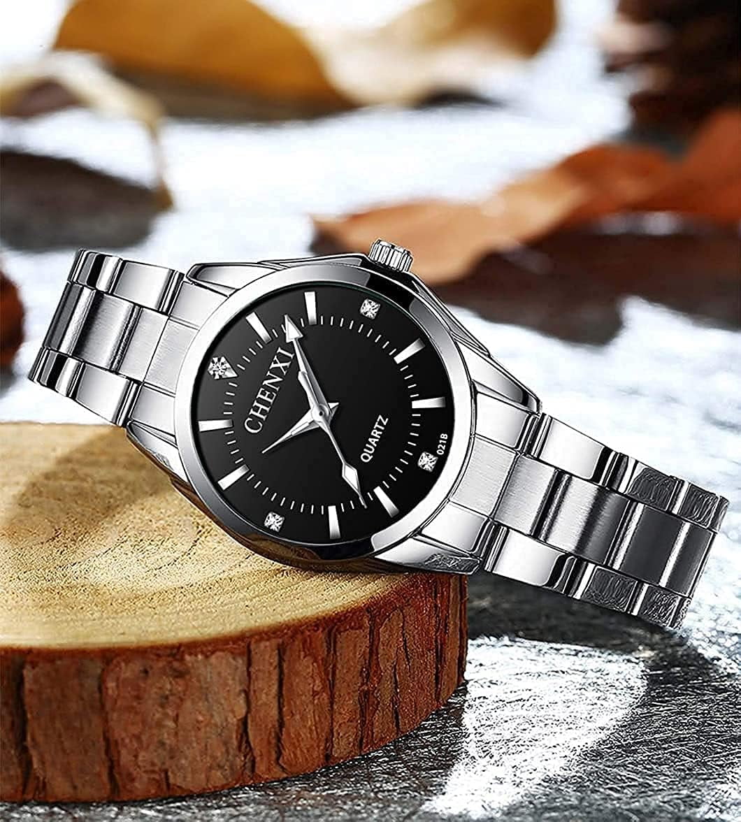 Watches for Women Analog Quartz Silver Stainless Steel Watches Luminous Waterproof Ladies Dress Watch