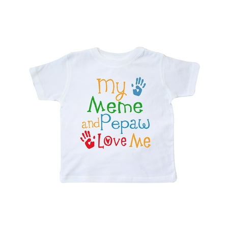 

Inktastic Meme and Pepaw Love Me Gift Toddler Boy or Toddler Girl T-Shirt