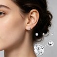 thumbnail image 5 of 1 Pair Stud Earrings for Women Cubic Zirconia Stainless Steel Hypoallergenic Medium Stud Earrings Non Tarnish Gift Jewelry by PALIFEUR, 5 of 7
