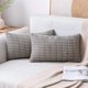 thumbnail image 1 of wonima02 MIULEE Pack of 2 Corduroy Decorative Lumbar Throw Pillow Covers 20x12 Inch Soft Boho Striped Pillow Covers Modern Farmhouse Home Decor for Sofa Living Room Couch Bed Light Grey, 1 of 1
