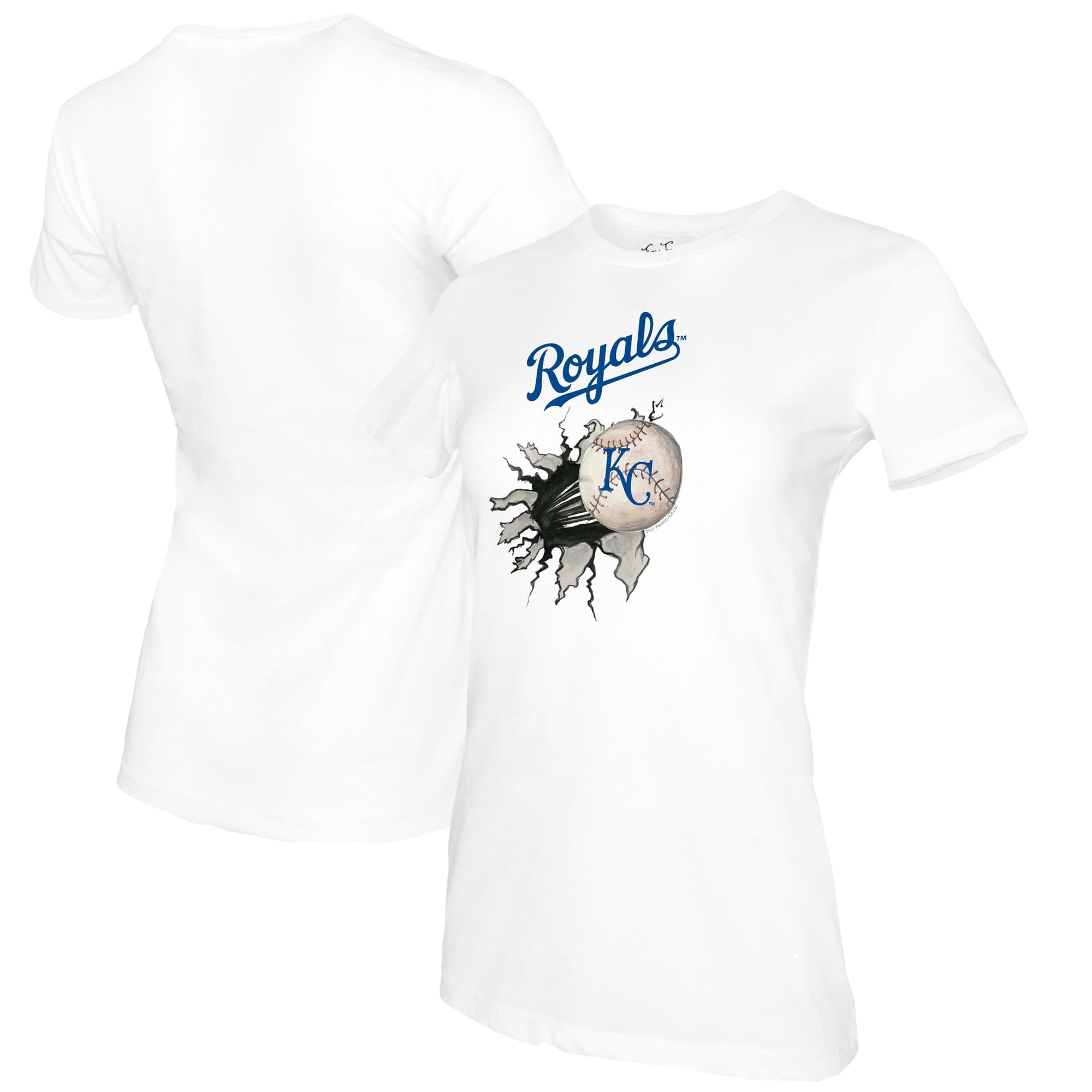 White Kansas City Royals Baseball Tear T-Shirt for Zambia Ubuy