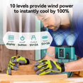 thumbnail image 2 of Ventilador de cintura Astaowl, 1200 mAh, recargable por USB, 10 velocidades, azul, 2 of 7