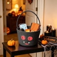 thumbnail image 3 of PLPPYFS Halloween Basket, Woven Cotton Rope Pumpkin Candy Basket, Cute Trick or Treat Bucket with Handle, Small Spooky Bins for Adults, Halloween Decoration Gift Bin Empty, 3 of 6