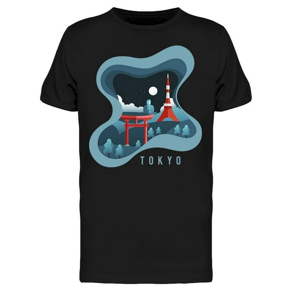 Tokyo City Scene Cool Design T-Shirt Men -Image by Shutterstock, Male Medium