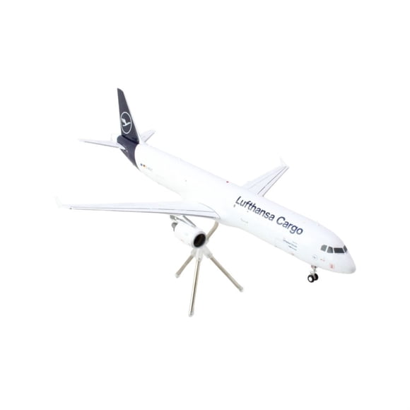 Airbus A321P2F Commercial Aircraft "Lufthansa Cargo" (D-AEUC) White with Blue Tail "Gemini 200" Series 1/200 Diecast Model Airplane by GeminiJets