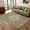 Green&Brick, variant on 4'x6' Bohemian Area Rug, Machine Washable, Non-Slip, Low Pile, Lightweight, Printed Pattern Rug, Vintage Floral Boho Decor for Living Room Bedroom Dining Room Office (Blue&Orange)