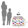 thumbnail image 3 of Colorful Rectangle Pouf, Playing Pool Disc Shaped Circular Balls Stripes Game Geometric Hobby Graphic Art, Foot Stool for Living Room Office Ottoman with Cover, 25", Multicolor, by Ambesonne, 3 of 4