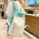 thumbnail image 4 of Mochila escolar ligera de lujo para niñas, mochila de cuero para mujeres, mochila de gran capacidad, bolso de mano para mujeres, bolso de computadora con retazos, 4 of 5