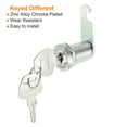 thumbnail image 4 of Uxcell Cam Lock, 1-1/8" Fits Up to 7/8" Thick Panel, Keyed Different Zinc Alloy 5Pack, 4 of 5