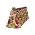 thumbnail image 2 of Xecao Colored Large Mushrooms and Leaves Print Leather Pencil Case -Stationery Bag Pen Holder for Work & Office, 2 of 5