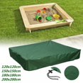 thumbnail image 6 of Sandbox Cover with Drawstring, Square Dustproof Protection Beach Sandbox Canopy, Waterproof Sandpit Pool Cover,Green, 6 of 6