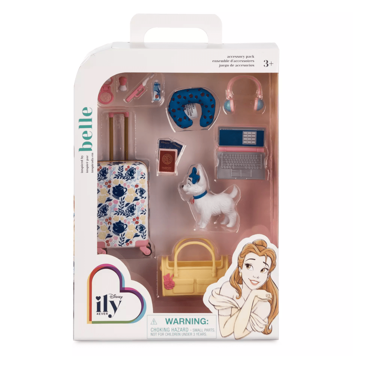 Disney ily 4EVER Accessory Pack, Dog and Suitcase Toy Set, Fits 11