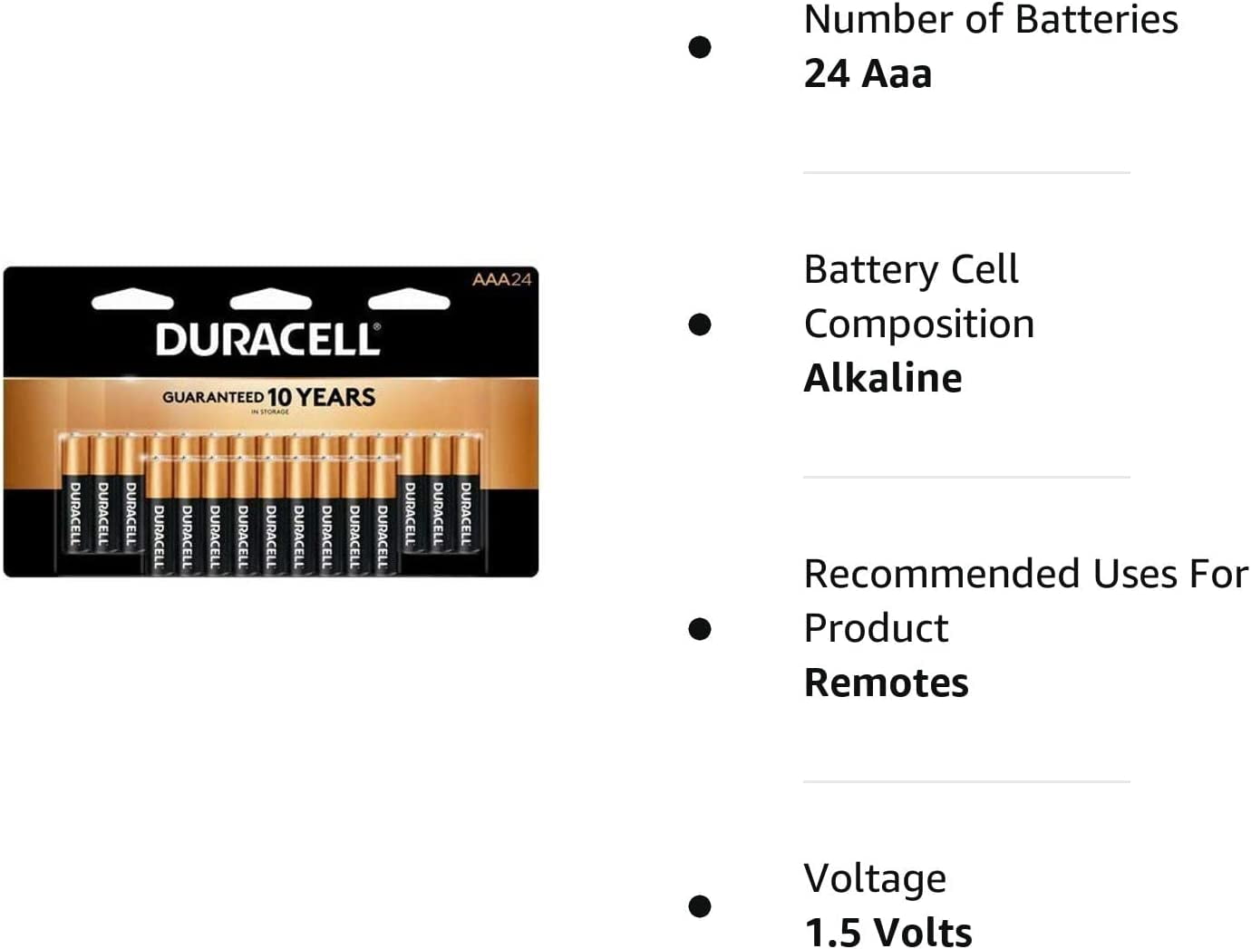 24 Pack"AAA" Duracell CopperTop Alkaline Batteries (Original Version)