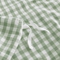 thumbnail image 5 of NAYOROOM 100% Cotton Gingham Duvet Cover King Set, 3-Piece Linen Like Textured Breathable Soft Bedding Cover（Sage Green Gingham）, 5 of 7