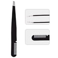 thumbnail image 1 of Stainless Eyebrow Tweezers Brush Comb Eyelashes Extension Double Eyelids Clip, 1 of 9