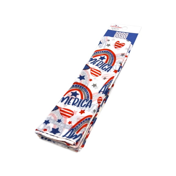 Fourth of July Women’s Americana Bandana from Way to Celebrate, One Size, White/Multi