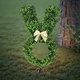 thumbnail image 5 of Planta Falsa Pascua Bonsai Artificial Boxwood Rabbit Topiary (H), 5 of 9