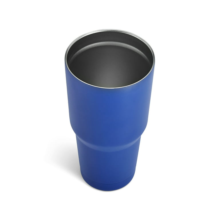 MakerFlo 30 oz, 25 Pack Powder Coated Tumbler, Stainless Steel Insulated Tumbler, Blue