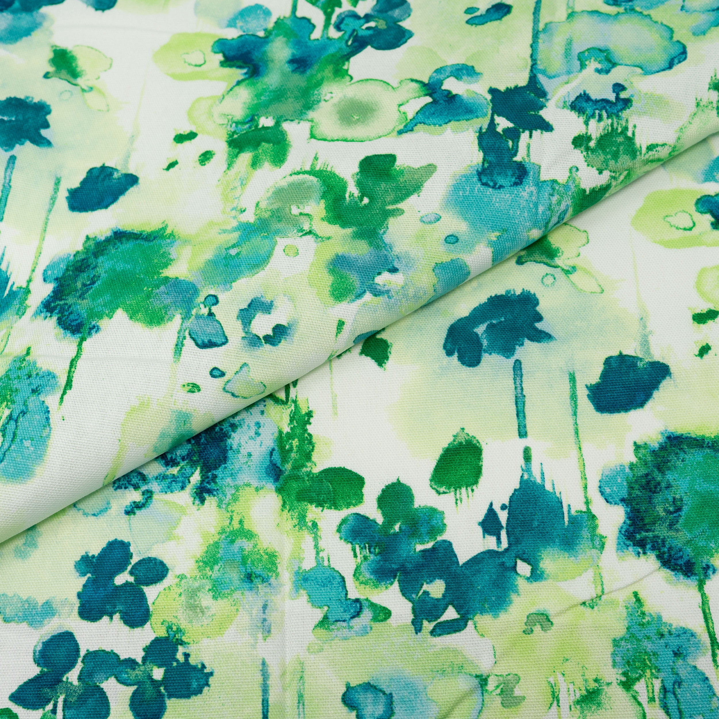 Waverly Inspirations 45" x 2 yd 100% Cotton Floral Sewing & Craft Fabric, Teal