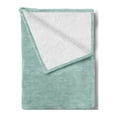 thumbnail image 2 of Cloud Soft Flannel Fleece Throw Blanket, Hand Drawn Clouds with Monochrome Sky Composition Grunge Spring Season, Cozy Plush for Indoor and Outdoor Use, 70" x 90", Almond Green and White, by Ambesonne, 2 of 5