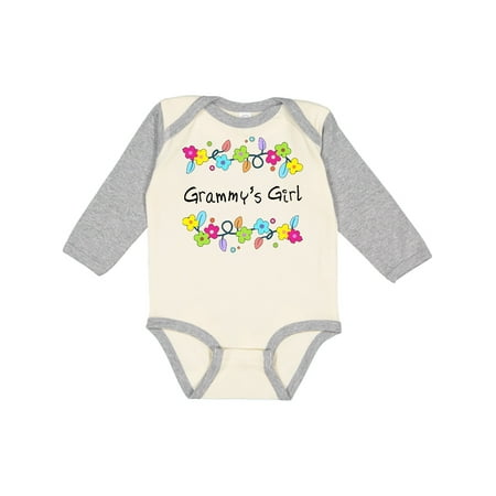 

Inktastic Grammys Girl- bright flowers Gift Baby Girl Long Sleeve Bodysuit