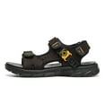 thumbnail image 3 of Men's Athletic Sandals Open Toe Hiking Outdoor Mens Sport Casual Leather Beach Summer Sandals Lightweight Brown 7, 3 of 8