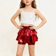 thumbnail image 2 of Ccpelsie Girls Shorts Summer Girls Running Shorts with Pockets Drawstring Kids Gym Workout Sports Shorts(Red,12-14 Years), 2 of 8