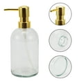 thumbnail image 5 of Unique Bargains 1 Pc Classic Cylindrical Soap Pump Dispenser for Hotel 400ml Clear Gold Tone, 5 of 6