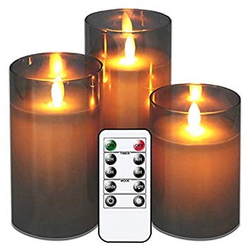 candles remote control led battery flameless flickering festival decor party wedding pillar operated wax wick moving key glass christmas real