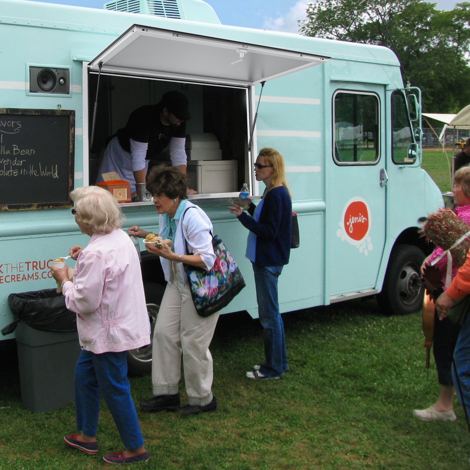 SKYSHALO 74"L x 40"W Concession Stand Serving Window Food Truck Service Awning