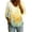 #145-Yellow, variant on 3/4 Sleeve Tops for Women Plus Size Casual Color Print V Neck Button Down Shirts for Daily Wear, Outdoor Vacation