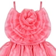 thumbnail image 4 of Girls Dress Red Rose Flower Ruffle Sleeveless Strap Wedding Party 7 Years, 4 of 6