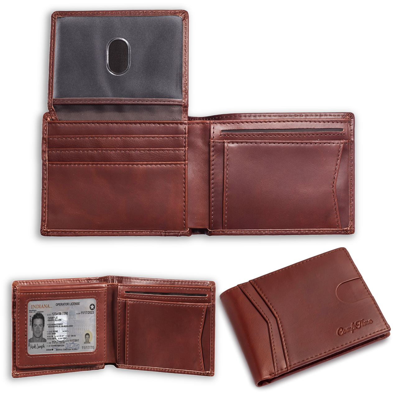 ComfiTime Top Grain Leather Bifold Wallet photo 3