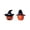 A, variant on Halloween Pumpkin Figurines with Witch Hat, Ceramic Jack-O'-Lantern Tabletop Decorations for Home Party Decor, Set of 2