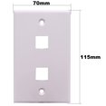 thumbnail image 2 of HUGFEGWE Plaque Murale 2 Ports, 1 Port HDMI 4k + 1 Port CAT6 Prise RJ45 Plaque Murale, HDMI & RJ45 Femelle à Femelle Module de Prise Clé Plaque Murale CJ25311-4525, 2 of 6
