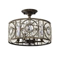 thumbnail image 2 of Sigyn 14.1 in. 4-Light Indoor Antique Bronze Finish Semi-Flush Mount Ceiling Light with Light Kit, 2 of 4