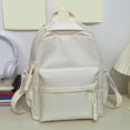 thumbnail image 2 of HJYCHN Boys Backpack Solid Color Woven Tassel Charm Small Daypack Lightweight Back to School Supplies for Kids Backpack for Girls White, 2 of 7