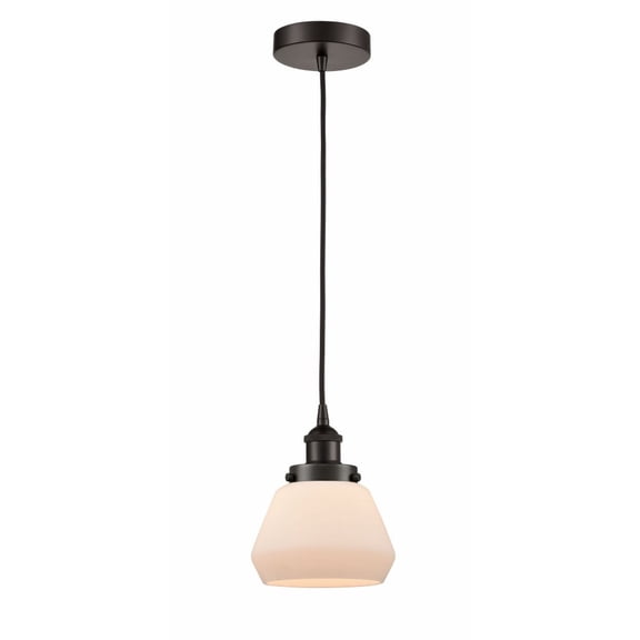 616-1PH-OB-G171-LED-Innovations Lighting-Fulton - 1 Light Mini Pendant In Industrial Style-10 Inches Tall and 7 Inches Wide Oil Rubbed Bronze Matte