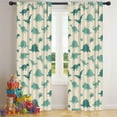 thumbnail image 5 of Blackout Kids Curtains,LightBeige Cartoon Dinosaurs Silhouettes Pattern Childrens Insulated Curtains Set Of 2,Bedroom Essentials,Toddler Room Decor 42"x84", 5 of 5