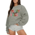 thumbnail image 2 of Women's Merry and Bright Christmas Sweatshirt Cozy Holiday Pullover for Festive Winter Season, 2 of 5