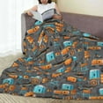 thumbnail image 6 of Rateoe Industrial Transportation Print Fuzzy Fleece Throw Blanket Extra Large,Super Soft,Fluffy and Warm Blankets for Couch,Bed,All Season Use (50"x40"), 6 of 8