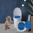 thumbnail image 3 of Cat Toilet Trainer Cat Litter Tray Box Training Frame Pet trainer sitty Cleaning Kit blue two netto, 3 of 9