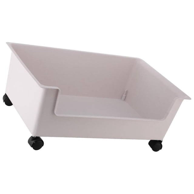 Wosthever Contenedor de almacenamiento de gran tamaño con ruedas, armario, oficina, habitación para niños Almacenamiento y organización del hogar Blanco L 47 x 29.5 x 19 cm