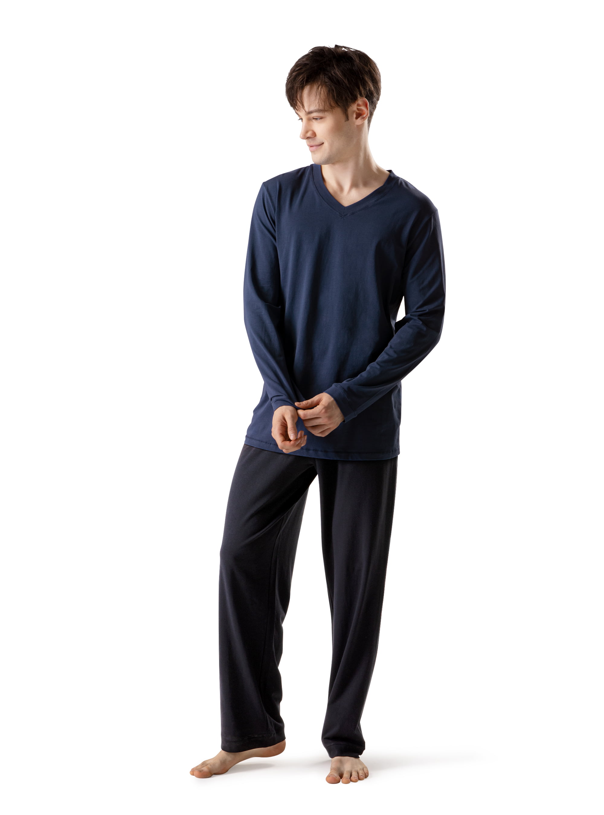 DAVID ARCHY Men's Pyjamas Lounge Pants Men's Loungewear Breathable and Comfortable Loungewear Bottoms
