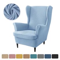 Wingback Chair Covers Slipcover,2 Piece Stretch Wing Chair Covers,Waterproof Soft Wingback Armchair Slipcover for Living Room and Bedroom
